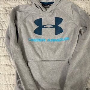 Under Armour Youth Gray and Blue Hoodie